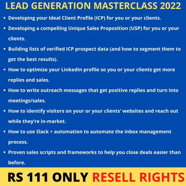 Lead Generation Masterclass