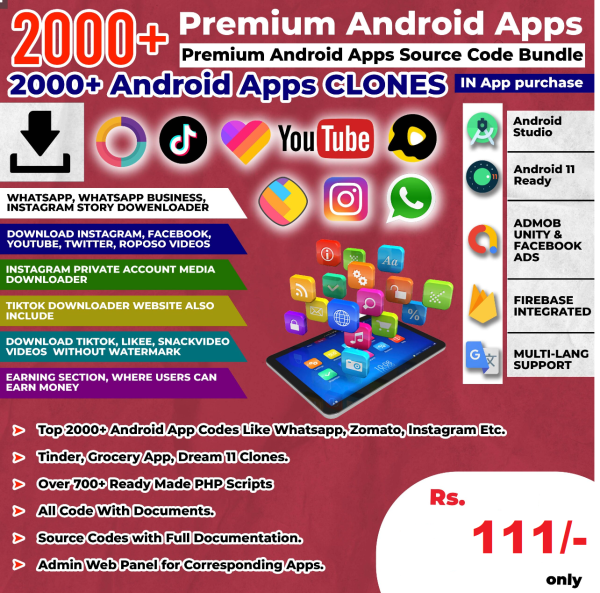 2000 Android Apps Source Code